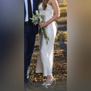 Champagne silk dress